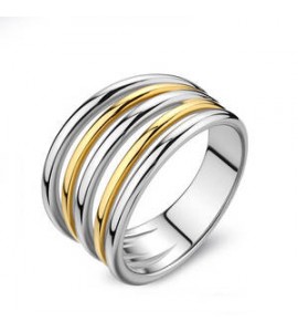 Anello Gioielli Brosway Aura in acciaio bicolore misura 14 bau33b