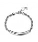 Bracciale Gioielli S\'Agapò Bound in acciaio piastra centrale satinata sbd11