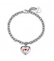 Bracciale Gioielli Sagapò Be My Always in acciaio con Cuore e incisione I love you SBM99