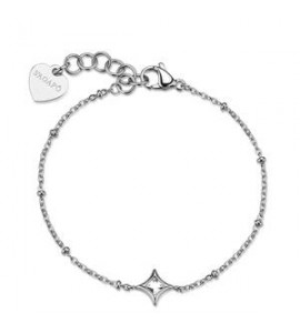 Bracciale Gioielli Sagapò Luce in acciaio con cristallo bianco sce50
