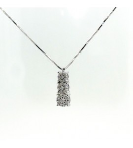 Collana Trilogy Donna Gioielli Davite & Delucchi in Oro Bianco Diamanti ct 0,21 cln011916