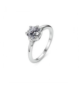 Anello Donna Gioielli S\'Agapò Dazzly in acciaio con cristallo bianco misura 14 sdz179c