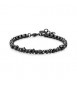 Bracciale Gioielli S\'Agapò Riot in acciaio brunito con sfere srt46
