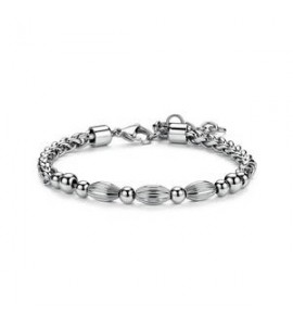 Bracciale Gioielli S\'Agapò Riot in acciaio con sfere ovali srt43