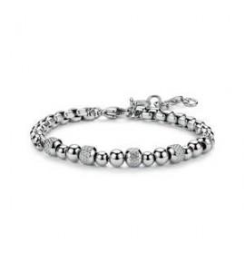 Bracciale Gioielli S\'Agapò Riot in acciaio con sfere srt42