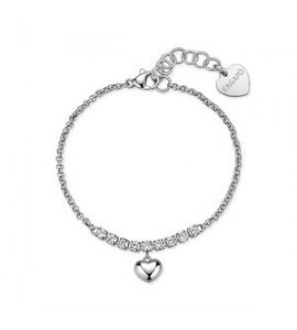 Bracciale Gioielli Sagapò Aurora in acciaio catena tennis con cuore sar81