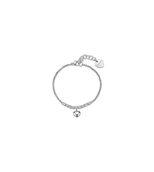Bracciale Gioielli Sagapò Aurora in acciaio catena tennis con cuore sar81