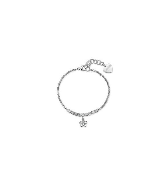 Bracciale Gioielli Sagapò Aurora in acciaio catena tennis con fiore sar83