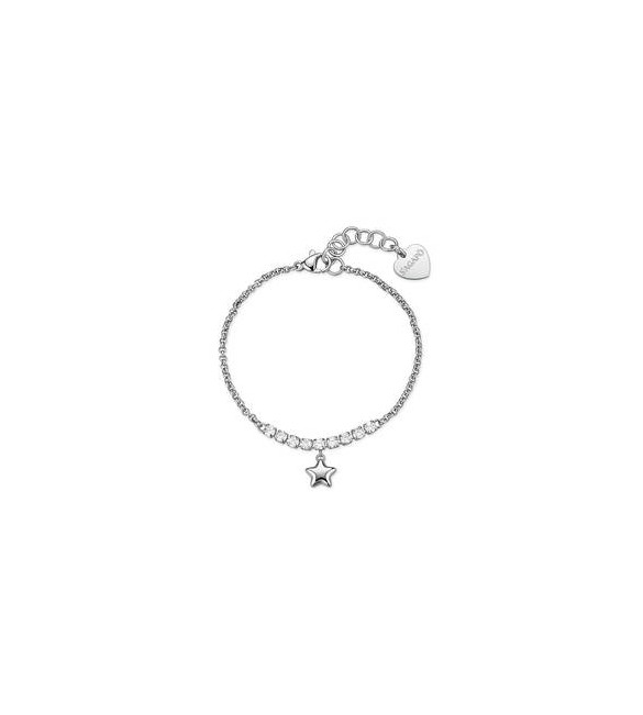 Bracciale Gioielli Sagapò Aurora in acciaio catena tennis con stella sar82