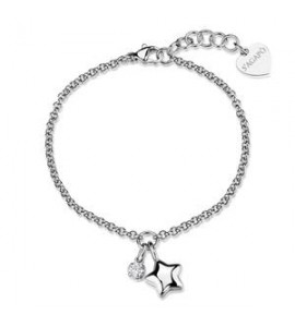Bracciale Gioielli Sagapò Click in acciaio con Stella e zircone SCK308
