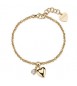 Bracciale Gioielli Sagapò Click in acciaio dorato con Cuore e zircone SCK307