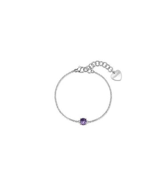 Bracciale Gioielli Sagapò Dazzly in acciaio con cristallo ametista SDZ167