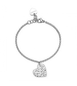 Bracciale Gioielli Sagapò Emotion in acciaio con Cuore martellato SMO15