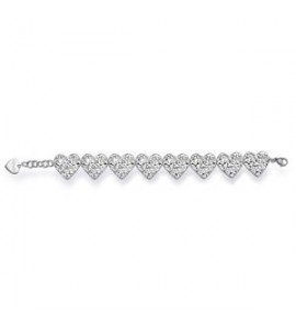Bracciale Gioielli Sagapò Emotion in acciaio con Cuori martellati SMO19