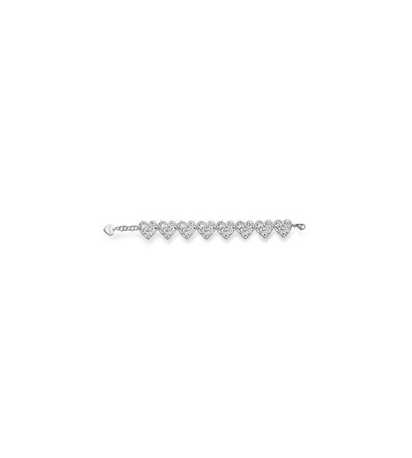 Bracciale Gioielli Sagapò Emotion in acciaio con Cuori martellati SMO19