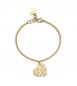 Bracciale Gioielli Sagapò Emotion in acciaio dorato con Cuore martellato SMO16