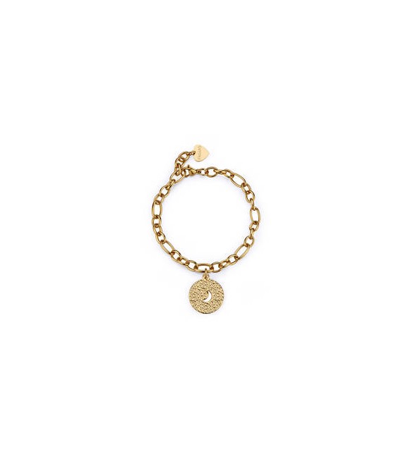 Bracciale Gioielli Sagapò Gipsy in acciaio dorato con luna SGP12