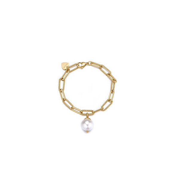 Bracciale Gioielli Sagapò Gipsy in acciaio dorato con perla SGP14