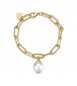 Bracciale Gioielli Sagapò Gipsy in acciaio dorato con perla SGP14