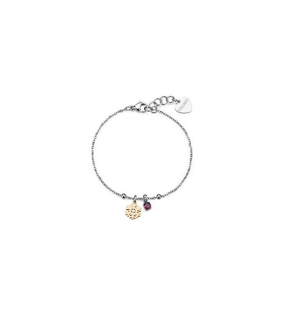 Bracciale Gioielli Sagapò Joyful in acciaio con fiocco di neve SJF18