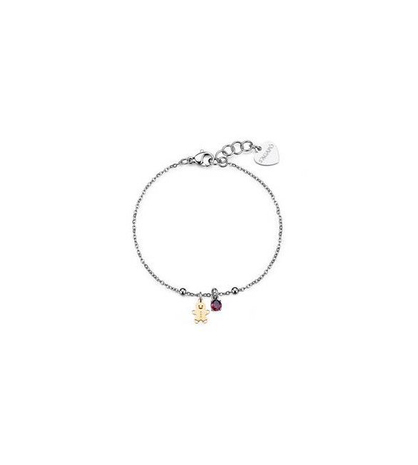 Bracciale Gioielli Sagapò Joyful in acciaio con omino di marzapane SJF20