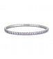 Bracciale Tennis Elastico Gioielli S\'Agapò Dazzly in acciaio con zirconi ametista misura A sdz176a