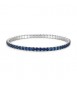 Bracciale Tennis Elastico Gioielli S\'Agapò Dazzly in acciaio con zirconi blu misura A sdz177a