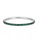 Bracciale Tennis Elastico Gioielli S\'Agapò Dazzly in acciaio con zirconi verde smeraldo misura B sdz175b