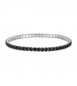 Bracciale Tennis Elastico Gioielli S\'Agapò Tricky in acciaio con zirconi neri misura A STK21A