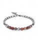 Bracciale Uomo Gioielli S\'Agapò Riot in acciaio e diaspro srt35