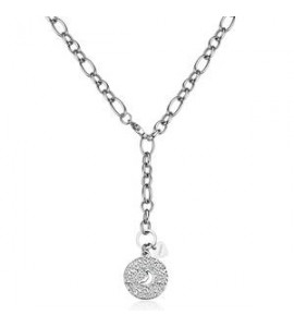 Collana a Y Gioielli Sagapò Gipsy in acciaio con luna SGP01
