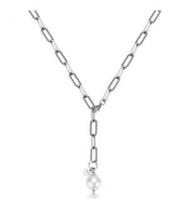 Collana a Y Gioielli Sagapò Gipsy in acciaio con perla SGP03