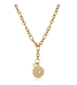 Collana a Y Gioielli Sagapò Gipsy in acciaio dorato con luna SGP02