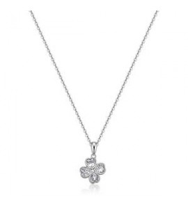 Collana Gioielli S\'Agapò Feelings in acciaio con quadrifoglio sfe50