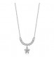 Collana Gioielli Sagapò Aurora in acciaio con catena tennis e fiore sar77