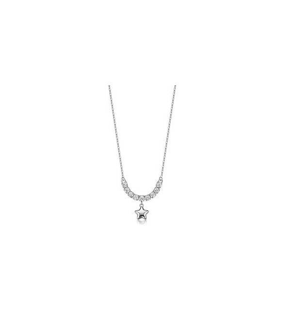 Collana Gioielli Sagapò Aurora in acciaio con catena tennis e stella sar76