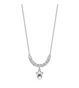 Collana Gioielli Sagapò Aurora in acciaio con catena tennis e stella sar76