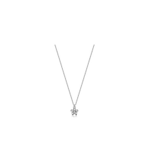 Collana Gioielli Sagapò Aurora in acciaio con fiore sar74