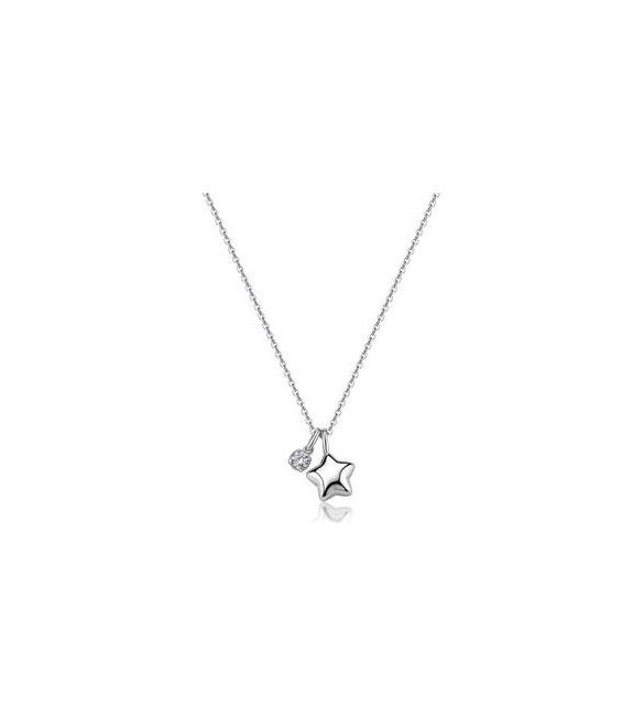 Collana Gioielli Sagapò Click in acciaio con Stella e cristallo SCK303