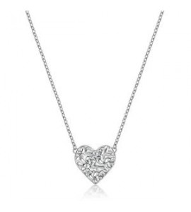 Collana Gioielli Sagapò Emotion in acciaio con Cuore martellato SMO05