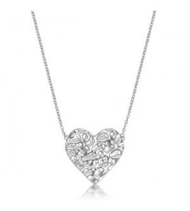 Collana Gioielli Sagapò Emotion in acciaio con Cuore martellato SMO07