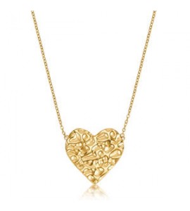 Collana Gioielli Sagapò Emotion in acciaio con Cuore martellato SMO08