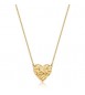 Collana Gioielli Sagapò Emotion in acciaio dorato con Cuore martellato SMO06