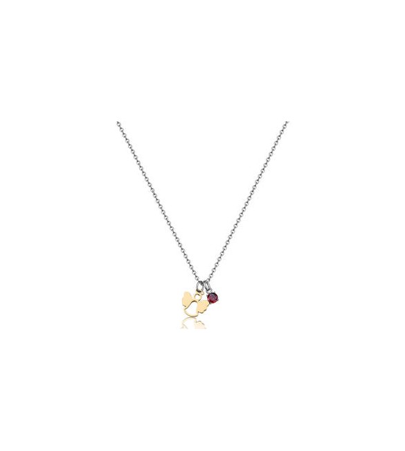 Collana Gioielli Sagapò Joyful in acciaio bicolore con angelo SJF09