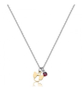 Collana Gioielli Sagapò Joyful in acciaio bicolore con angelo SJF09
