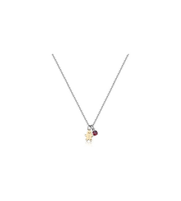 Collana Gioielli Sagapò Joyful in acciaio bicolore con omino di marzapane SJF10