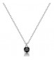 Collana Gioielli Sagapò Tricky in acciaio con zircone nero STK18