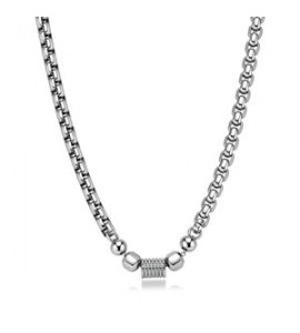 Collana Uomo Gioielli S\'Agapò Riot in acciaio con sfere srt06