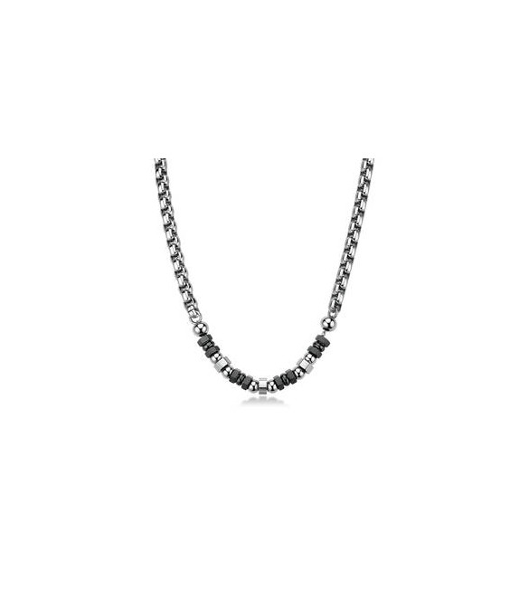 Collana Uomo Gioielli S\'Agapò Riot in acciaio con sfere srt07