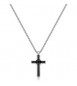 Collana Uomo Gioielli Sagapò Proud in acciaio con croce nera SPD41